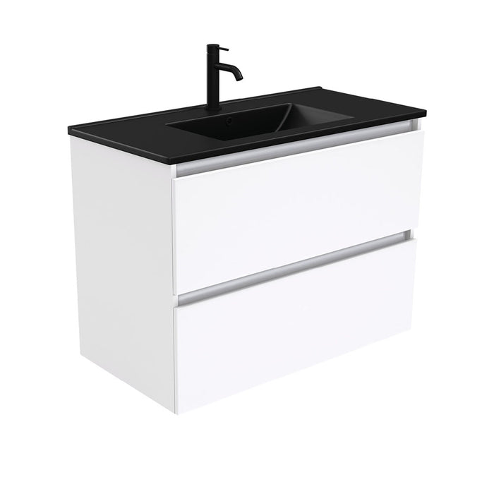 Dolce Matte Black Quest Wall-Hung Vanity