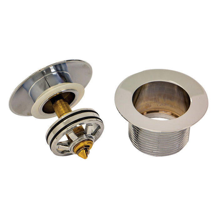 Pull Out Pop Up Bath Waste 40mm Brushed Nickel With Overflow 55mm Thread Length