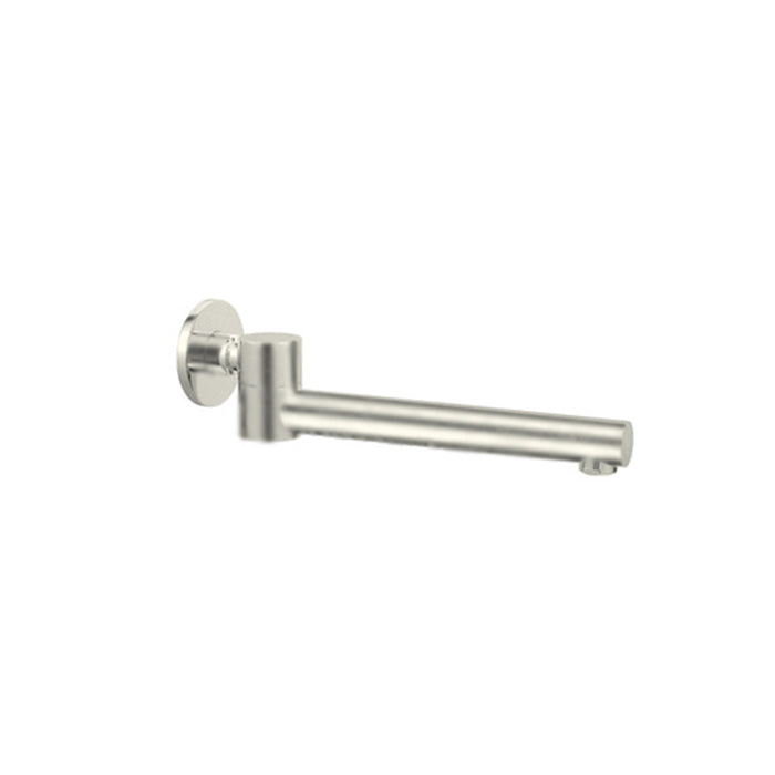 Dolce Wall Mounted Swivel Bath Spout, Brushed Nickel