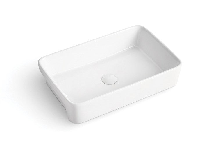 Lino Semi Recessed Basin, Gloss White