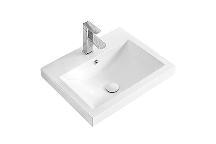 Scoop Semi-Inset Basin, Gloss White