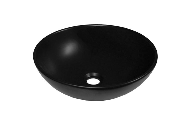 Solar Ceramic Vessel Basin, Matte black