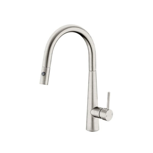 Dolce Pull Out Sink Mixer with Vegie Spray Function, Brushed Nickel NR581009cBN Nero Tradie Secret