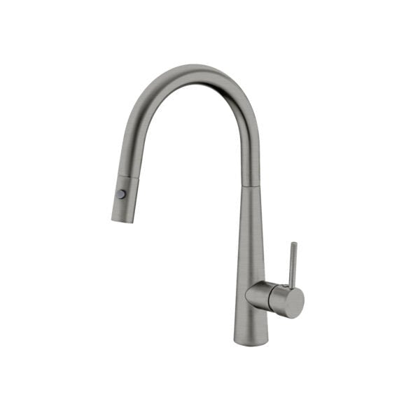 Dolce Pull Out Sink Mixer with Vegie Spray Function, Gun Metal Grey NR581009cGM Nero Tradie Secret