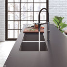 Hana 27L/27L Double Kitchen Sink, PVD Carbon Metal 68403CM Fienza Tradie Secret