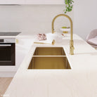 Hana 27L/27L Double Kitchen Sink, PVD Rugged Brass 68403RB Fienza Tradie Secret