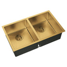 Hana 27L/27L Double Kitchen Sink, PVD Rugged Brass 68403RB Fienza Tradie Secret