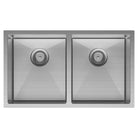 Hana 27L/27L Double Kitchen Sink, Stainless Steel 68403 Fienza Tradie Secret