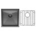 Hana 32L Single Kitchen Sink Kit, Carbon Metal 68401CM-KIT Fienza Tradie Secret