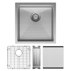 Hana 32L Single Kitchen Sink Kit, Stainless Steel 68401-KIT Fienza Tradie Secret