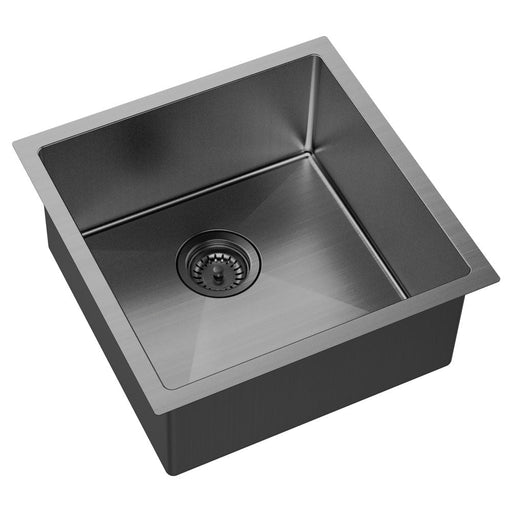 Hana 32L Single Kitchen Sink, PVD Carbon Metal 68401CM Fienza Tradie Secret
