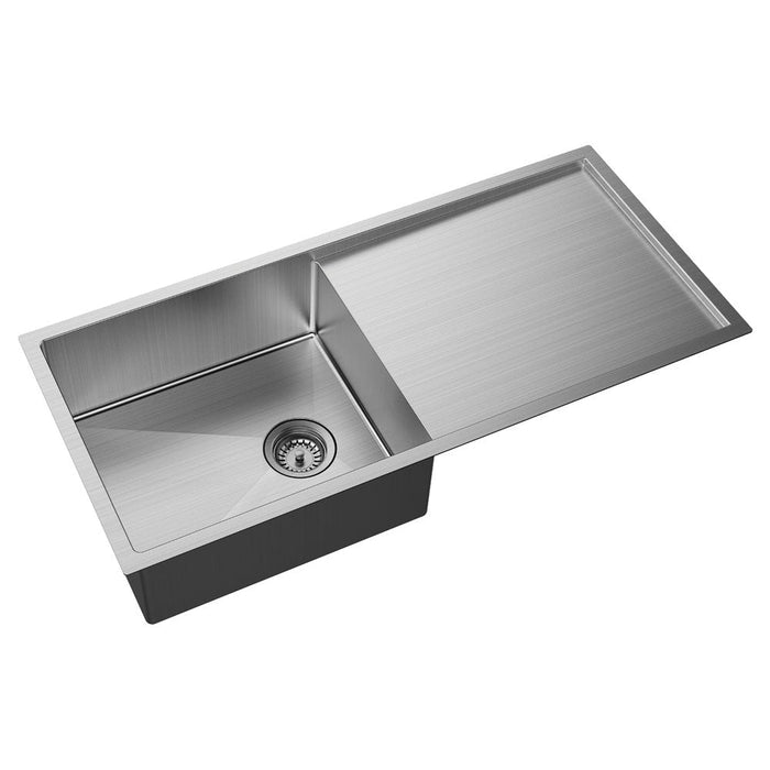 Hana 36L Single Kitchen Sink with Drainer 68404 Fienza Tradie Secret