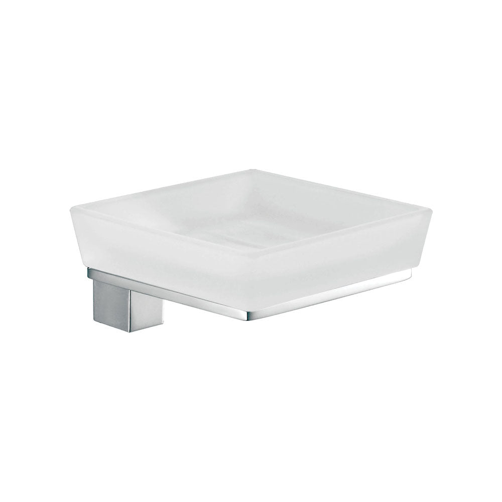 Jet Glass Soap Dish, Chrome 92506 Fienza Tradie Secret