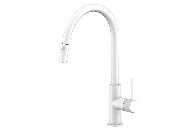 Soul Groove Pull Out Sink Mixer, Matte White
