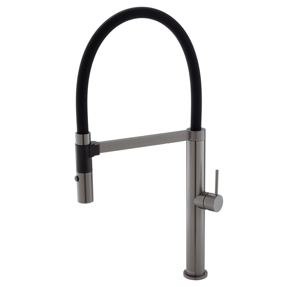 Kaya Pull Down Sink Mixer, Gun Metal Grey 228109GM Fienza Tradie Secret