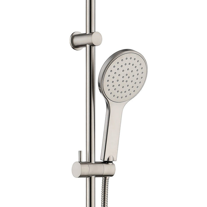 Kaya Rail Shower, Brushed Nickel 444109BN Fienza Tradie Secret