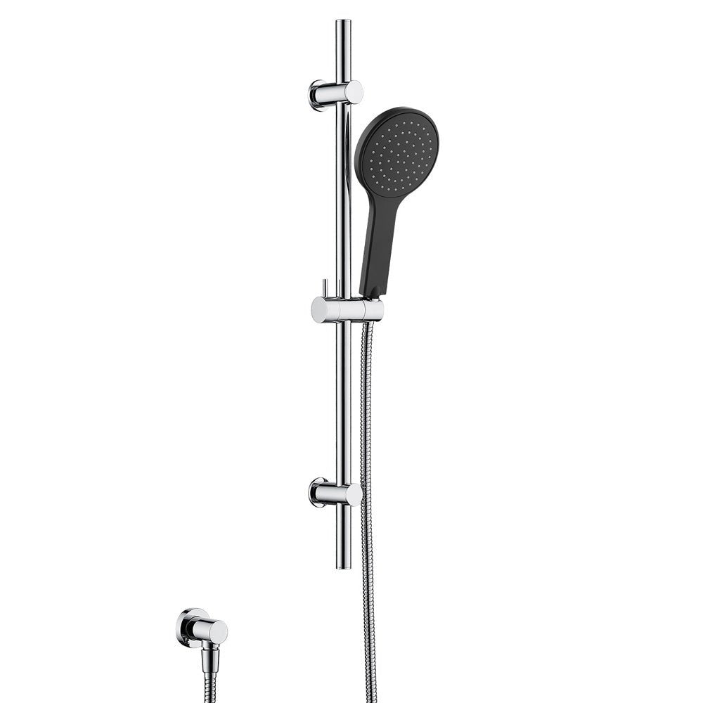 Kaya Rail Shower, Chrome, Matte Black 444109B Fienza Tradie Secret