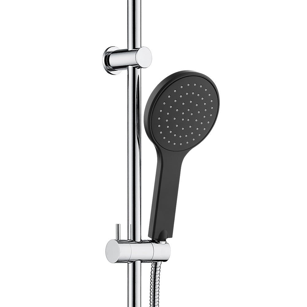 Kaya Rail Shower, Chrome, Matte Black 444109B Fienza Tradie Secret