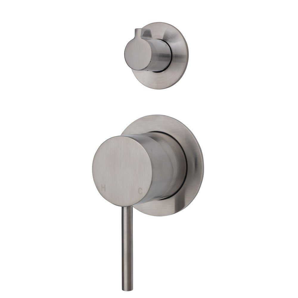 Kaya Shower/Bath Mixer with Diverter, Brushed Nickel 228102BN-4 Fienza  