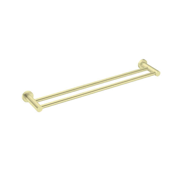 Mecca Double Towel Rail 600mm, Brushed Gold NR1924dBG Nero Tradie Secret