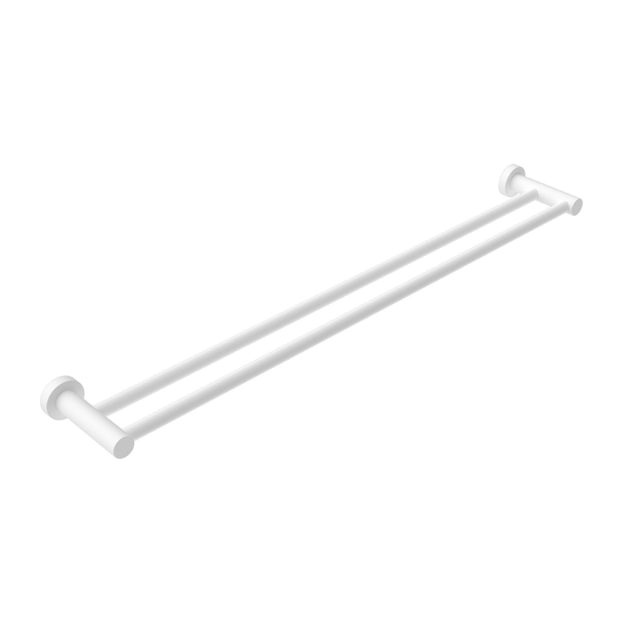 Mecca Double Towel Rail 600mm, Matte White NR1924dMW Nero Tradie Secret