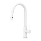 Mecca Pull Out Sink Mixer, Matte White NR221908MW Nero Tradie Secret