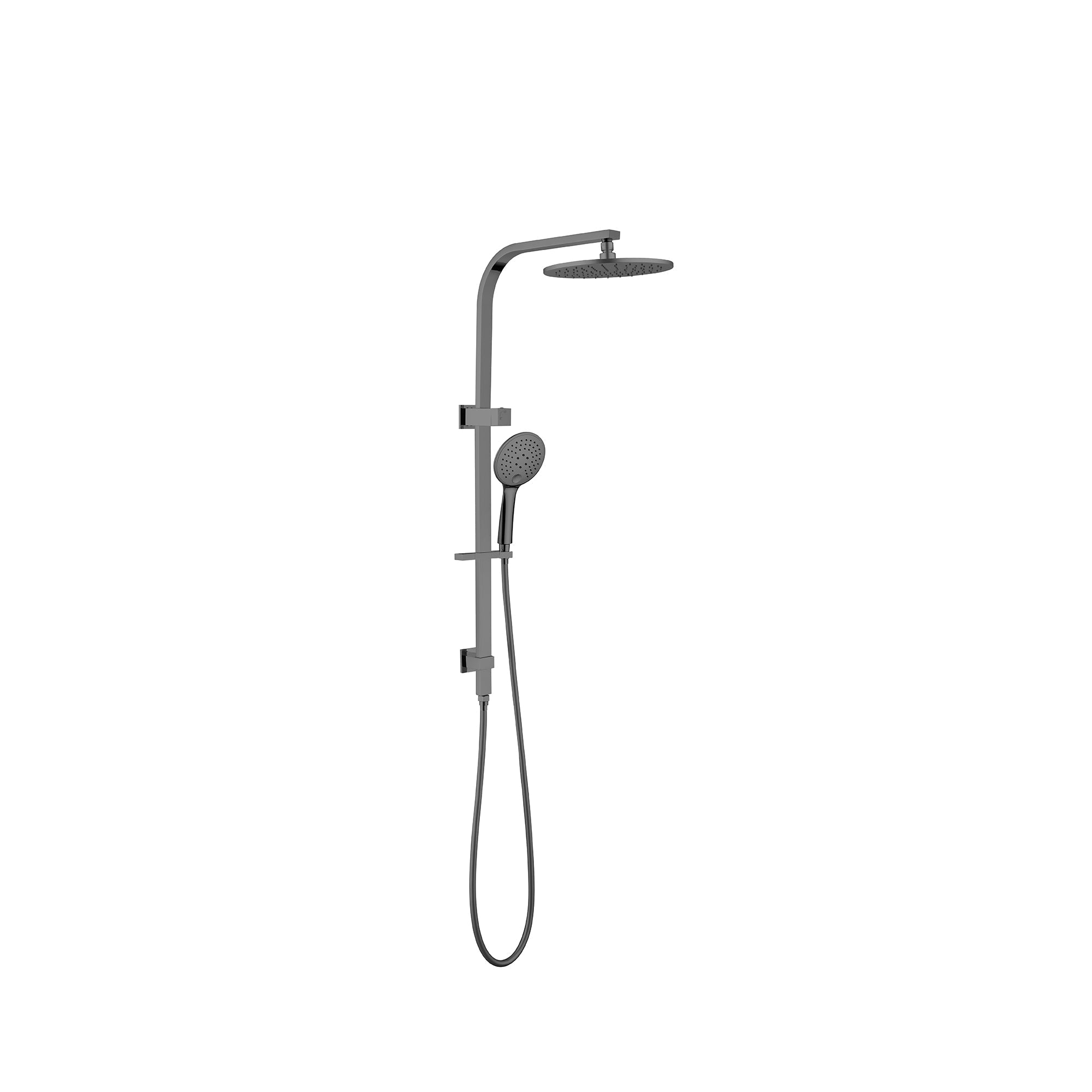 Mecca Twin Shower Set, Gun Metal Grey NR250805cGM Nero Tradie Secret