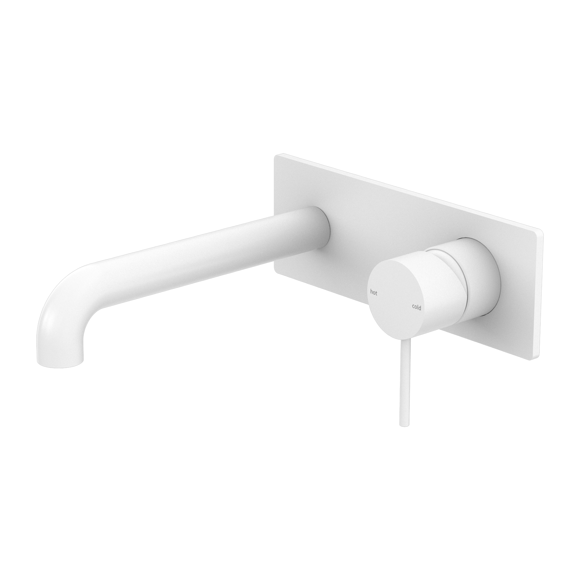 Mecca Wall Basin Mixer 160mm Handle Down, Matte White NR221907a160MW Nero Tradie Secret