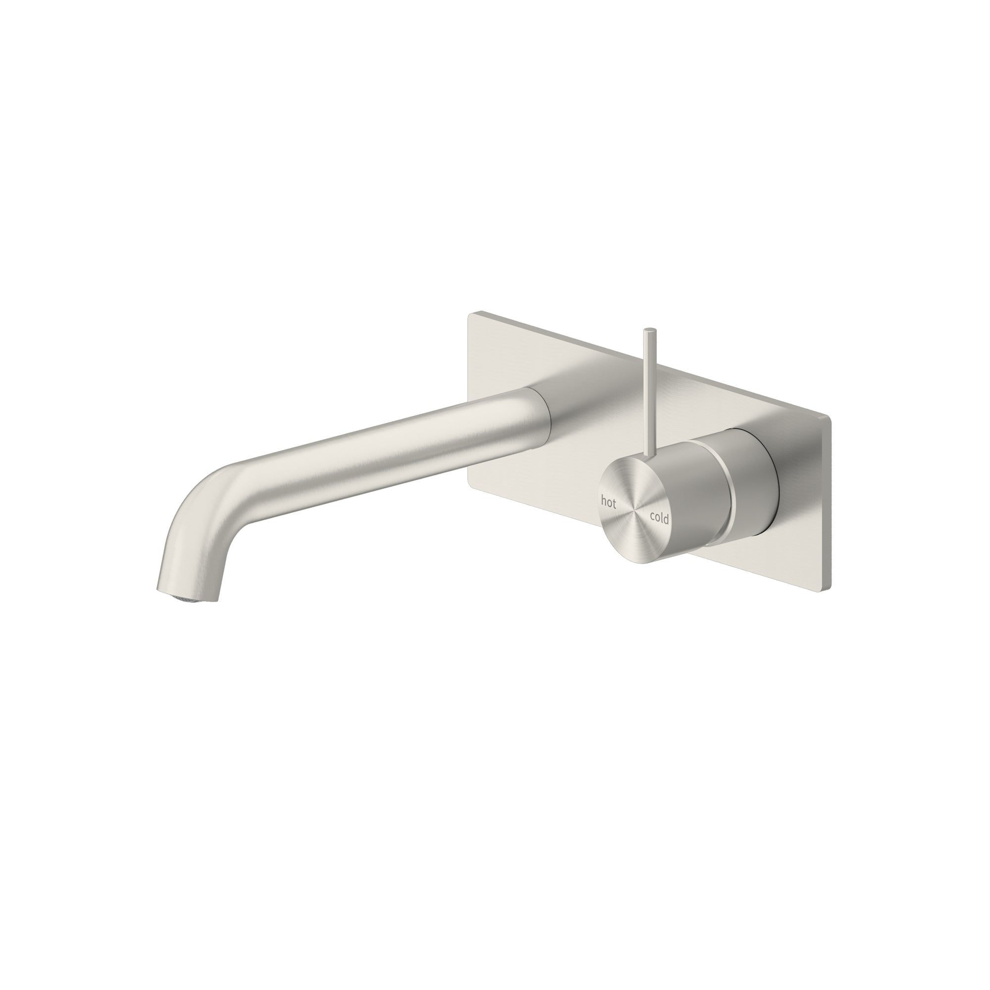 Mecca Wall Basin Mixer 160mm Handle Up, Brushed Nickel NR221907b160BN Nero  