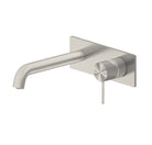 Mecca Wall Basin Mixer 185mm, Brushed Nickel NR221907a185BN Nero  