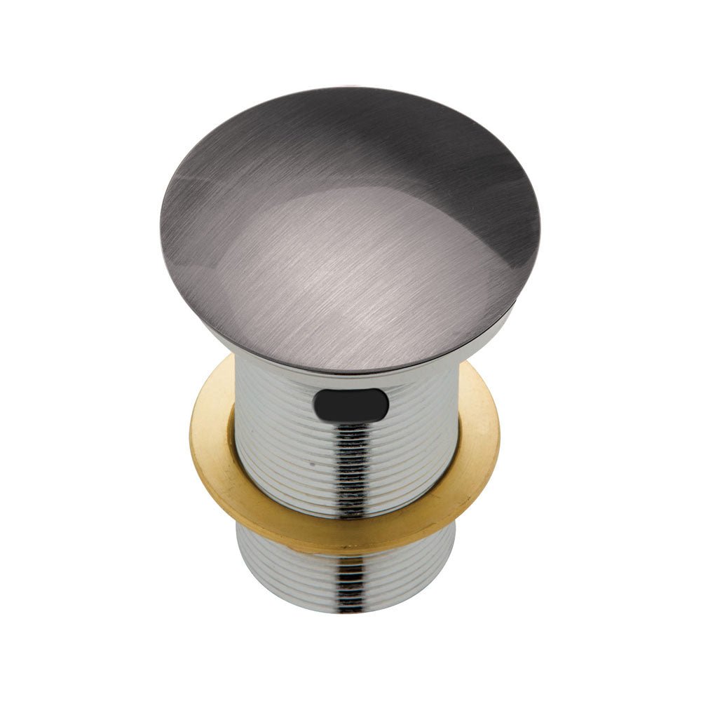 Metal Cap Pop-Up Waste, 32mm with Overflow, Gun Metal WAS58GM Fienza  