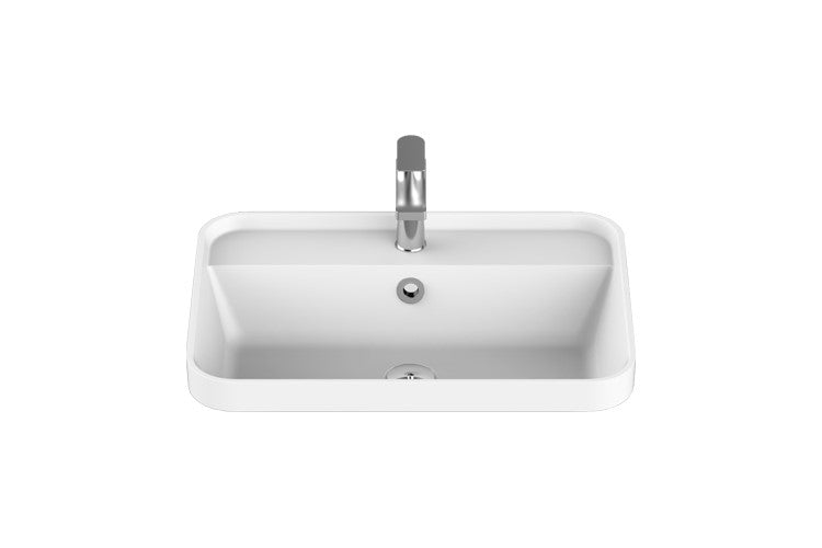 Miya 550 Semi-Inset Basin, Matte White