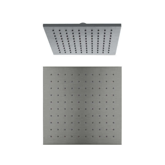 Nero 250mm Square Shower Head, Gun Metal Grey