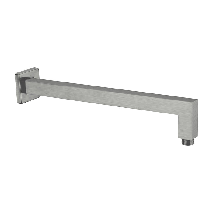 Nero Square Shower Arm, Gun Metal Grey