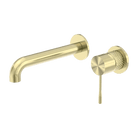 Opal Wall Basin/Bath Mixer, Brushed Gold NR251907bBG Nero Tradie Secret