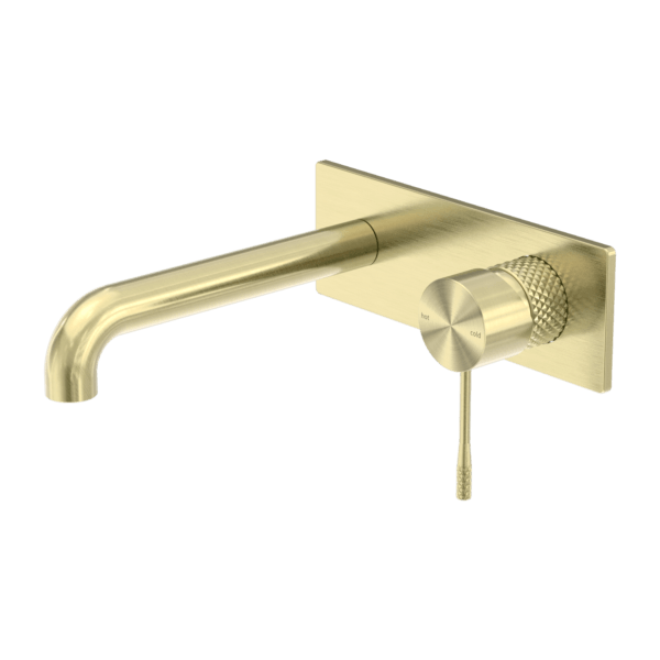 Opal Wall Basin/Bath Mixer, Brushed Gold NR251907aBG Nero Tradie Secret