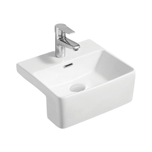 Petra Mini Semi-Recessed Basin, Gloss White RB5050 Fienza Tradie Secret