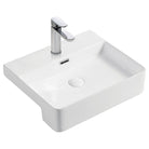 Petra Semi-Recessed Basin, Gloss White RB4044 Fienza Tradie Secret