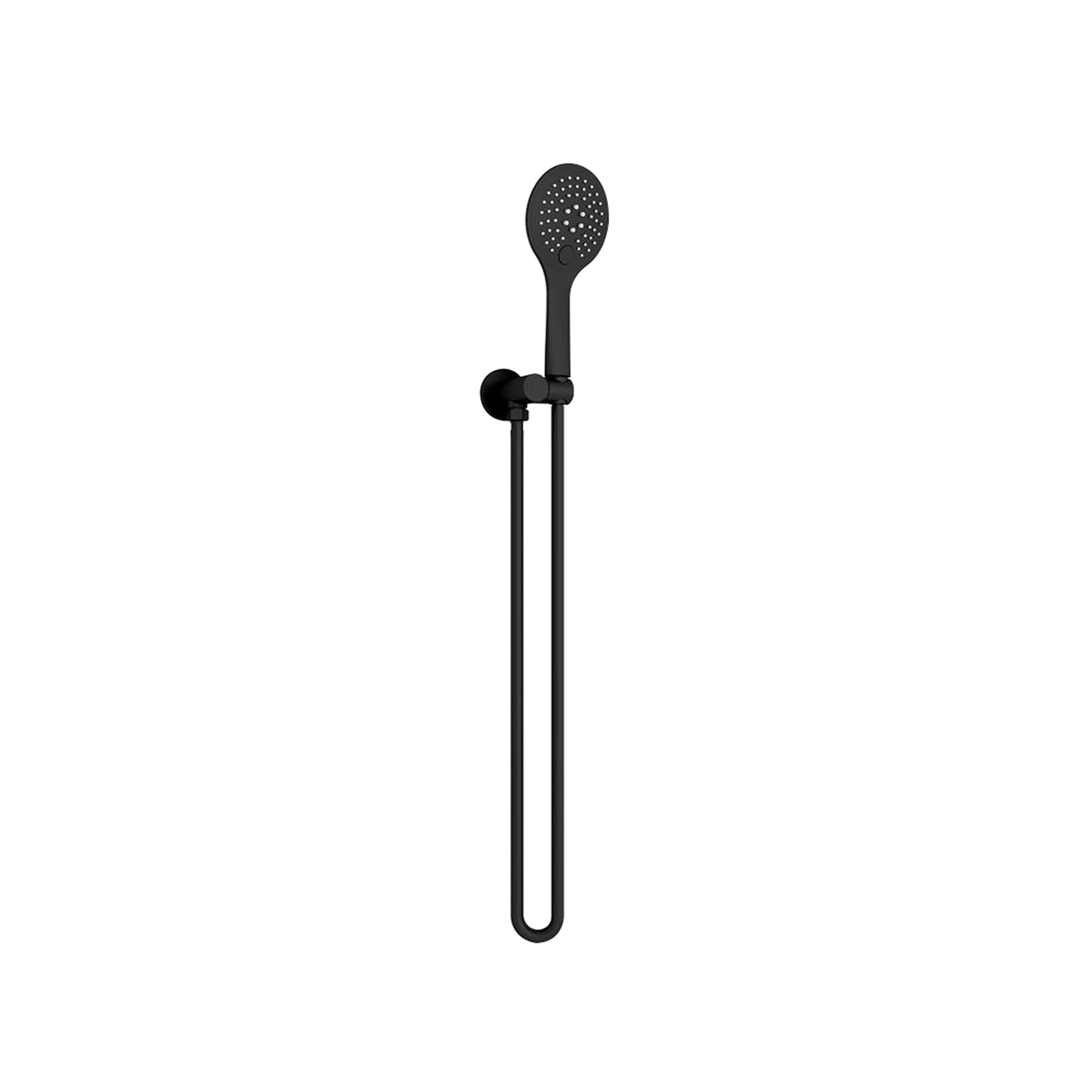 Rain Handheld Shower on Bracket, Matte Black NR305MB Nero  