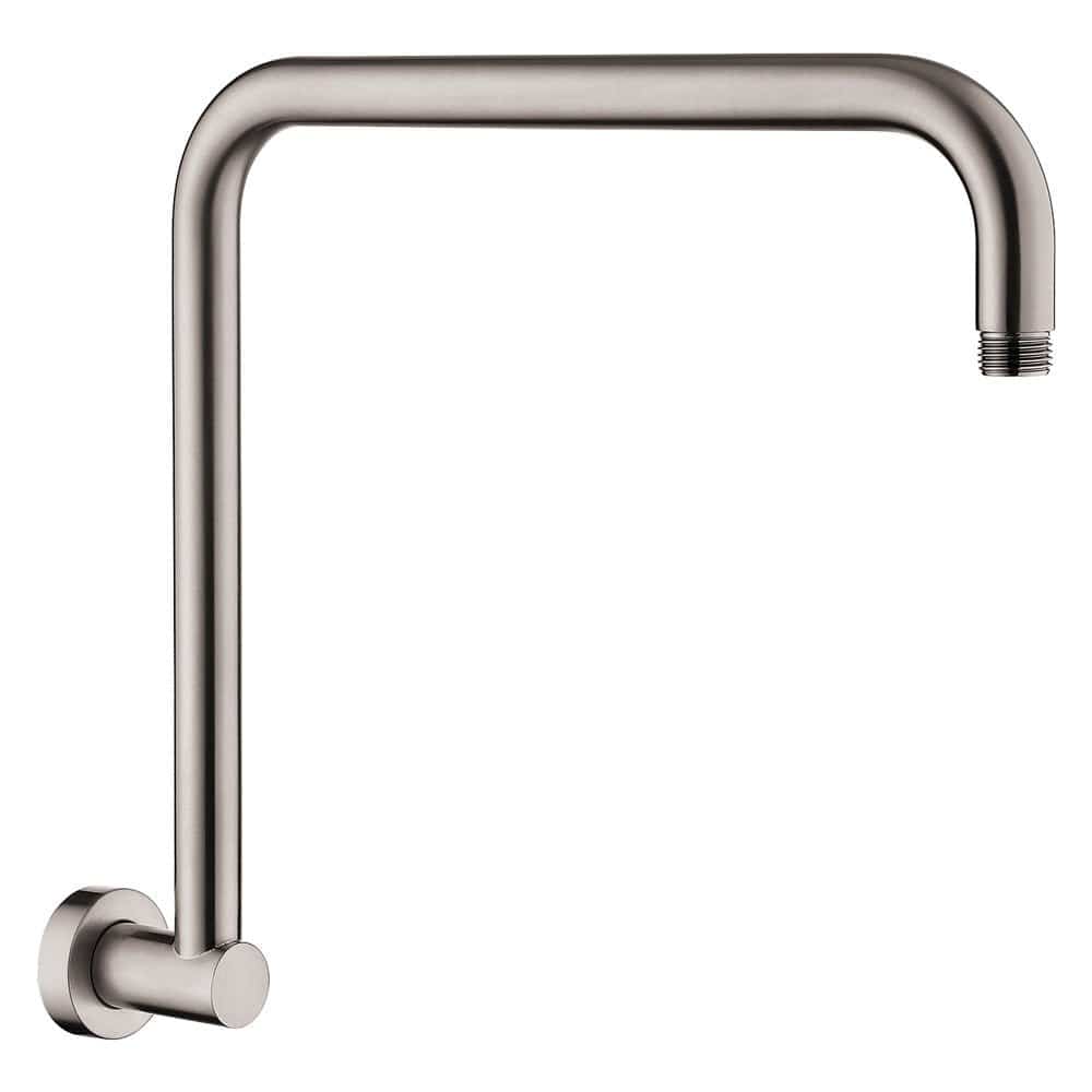 Round Fixed Gooseneck Shower Arm, Brushed Nickel — QEBS