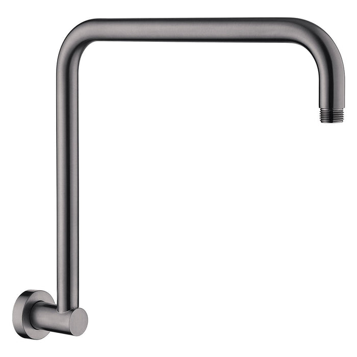 Round Fixed Gooseneck Shower Arm, Gun Metal Grey