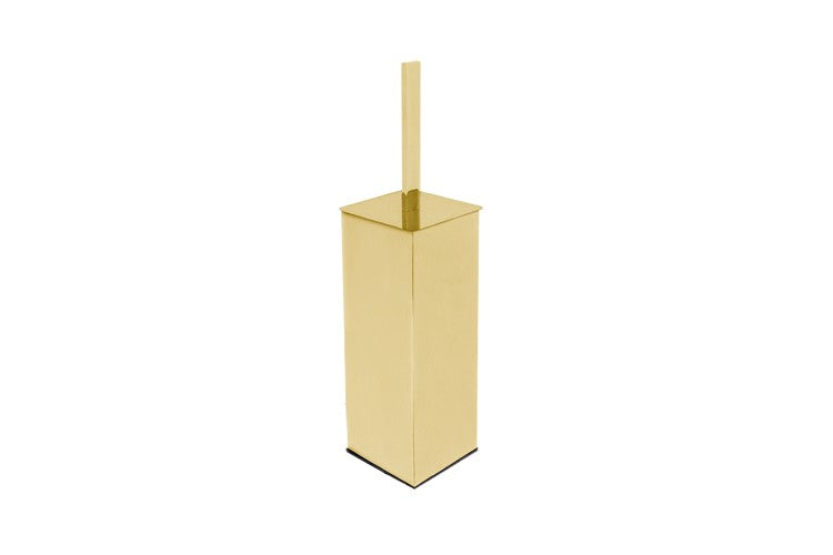 Soho Freestanding Toilet Brush Holder, Brushed Gold