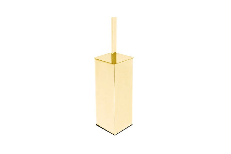 Soho Freestanding Toilet Brush Holder, Polished Gold