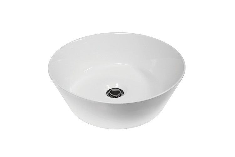 Space Ceramic Above Counter Basin, Gloss White