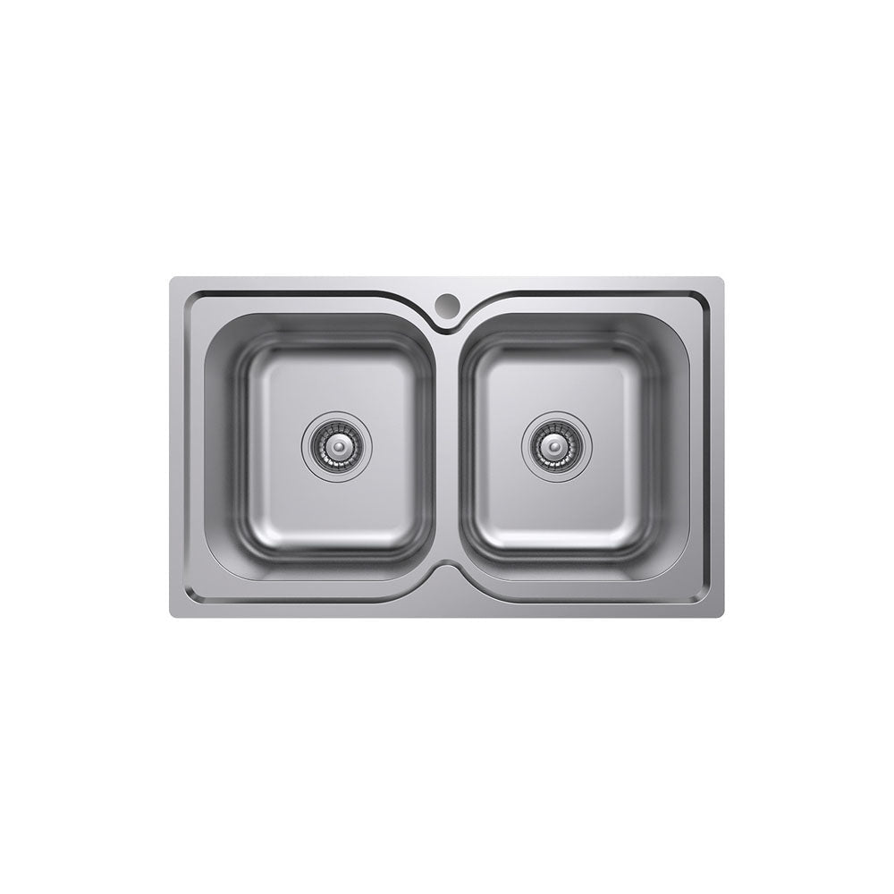 Tiva 780 1.5 Double Kitchen Sink, Right Bowl 68108-1 Fienza Tradie Secret