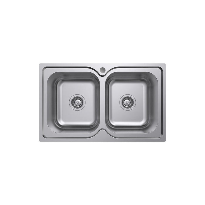 Tiva 780 1.5 Double Kitchen Sink, Right Bowl 68108-1 Fienza Tradie Secret